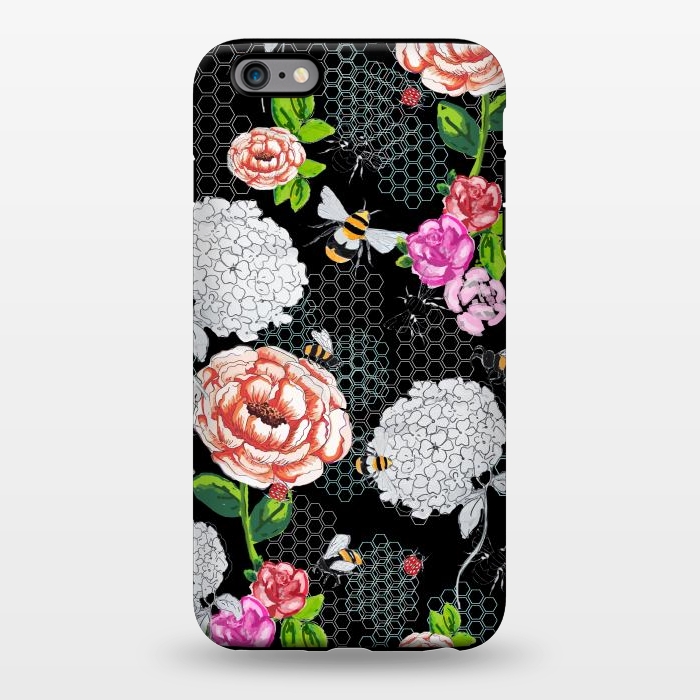 iPhone 6/6s plus StrongFit Bee Garden Black by MUKTA LATA BARUA