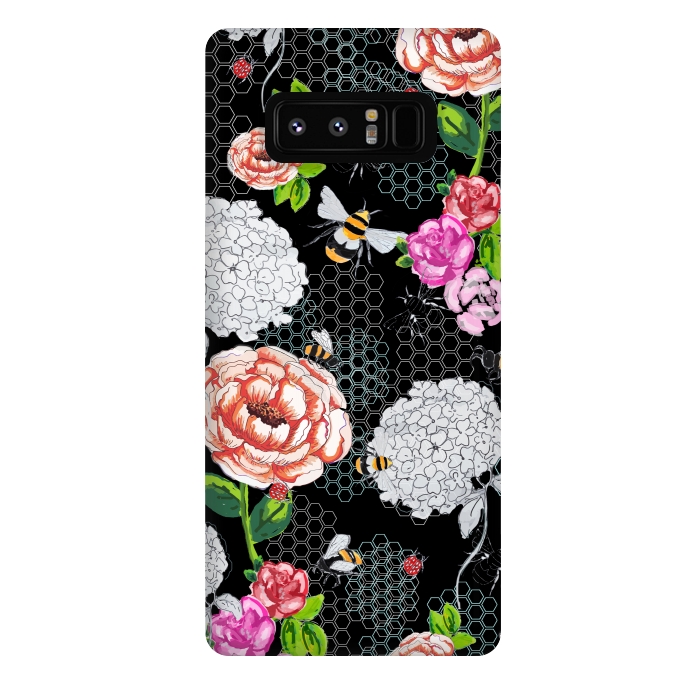 Galaxy Note 8 StrongFit Bee Garden Black by MUKTA LATA BARUA