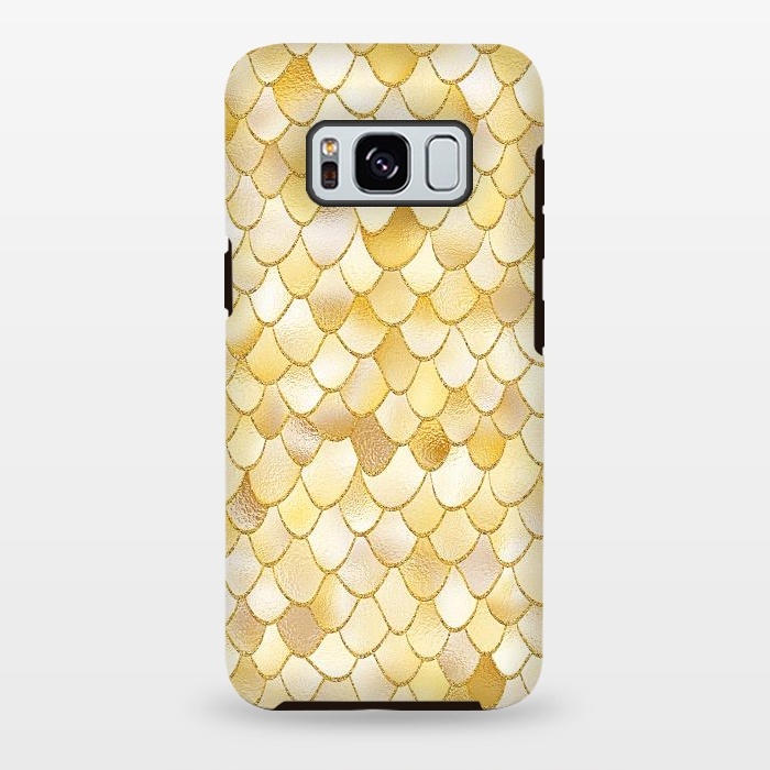 Galaxy S8 plus StrongFit Gold Wonky Metal Mermaid Scales by  Utart