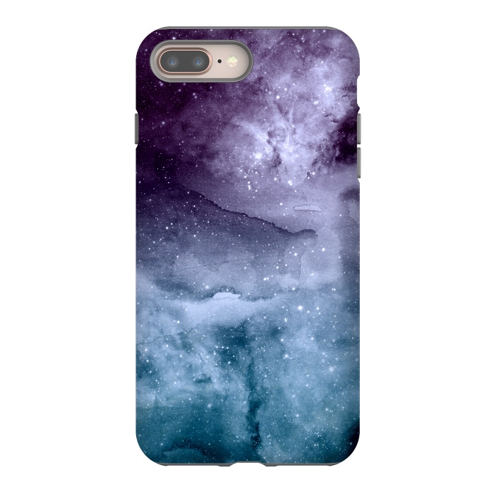 iPhone 7 plus StrongFit Watercolor and nebula abstract design by InovArts