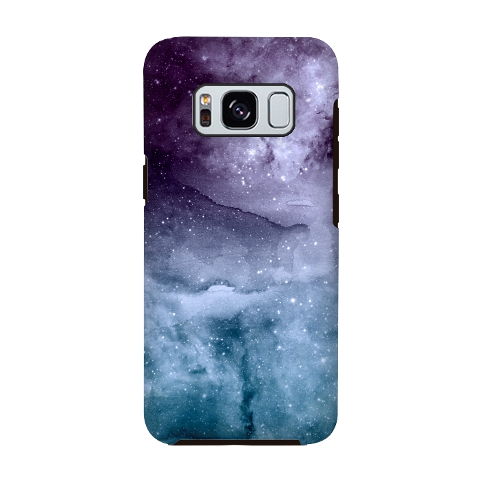 Galaxy S8 StrongFit Watercolor and nebula abstract design by InovArts