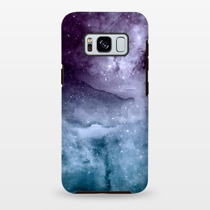 Galaxy S8 plus StrongFit Watercolor and nebula abstract design by InovArts