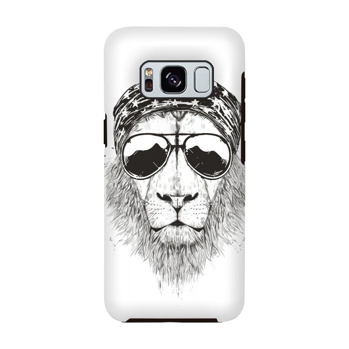 Galaxy S8 StrongFit Wild lion (bw) by Balazs Solti