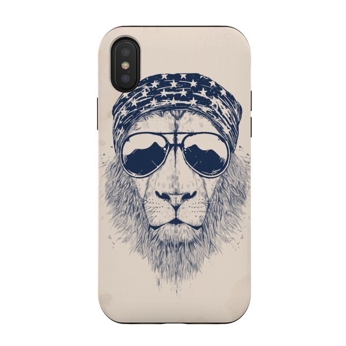 iPhone Xs / X StrongFit Wild lion by Balazs Solti