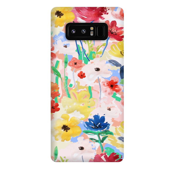 Galaxy Note 8 StrongFit Watercolor Florals 002 by MUKTA LATA BARUA