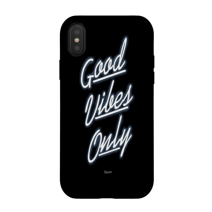 iPhone Xs / X StrongFit Good Vibes Only by ''CVogiatzi.