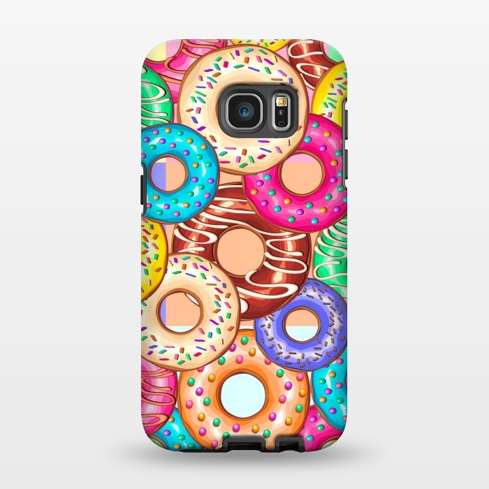 Galaxy S7 EDGE StrongFit Donuts Punchy Pastel flavours by BluedarkArt