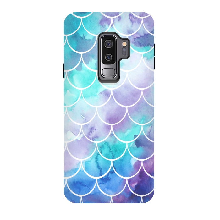 Galaxy S9 plus StrongFit Pastel Clouds Mermaids Tail by Becky Starsmore