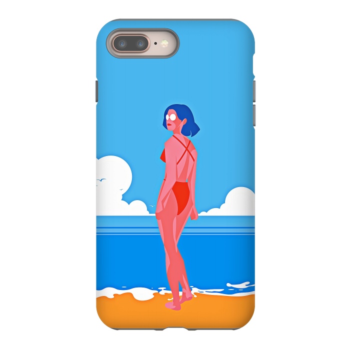 iPhone 7 plus StrongFit Summer Girl at the Beach by DaDo ART