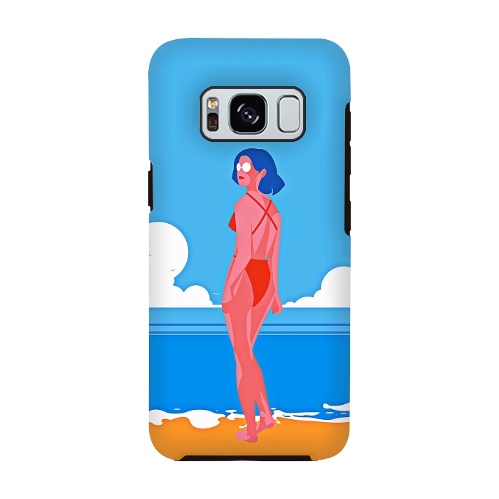 Galaxy S8 StrongFit Summer Girl at the Beach by DaDo ART