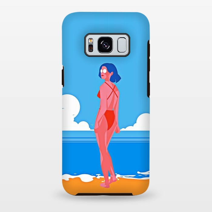Galaxy S8 plus StrongFit Summer Girl at the Beach by DaDo ART