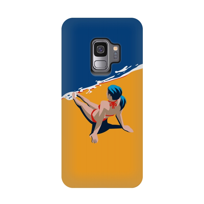 Galaxy S9 StrongFit Girl at the beach by DaDo ART