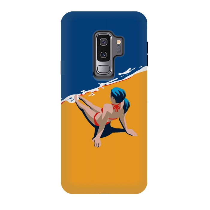 Galaxy S9 plus StrongFit Girl at the beach by DaDo ART