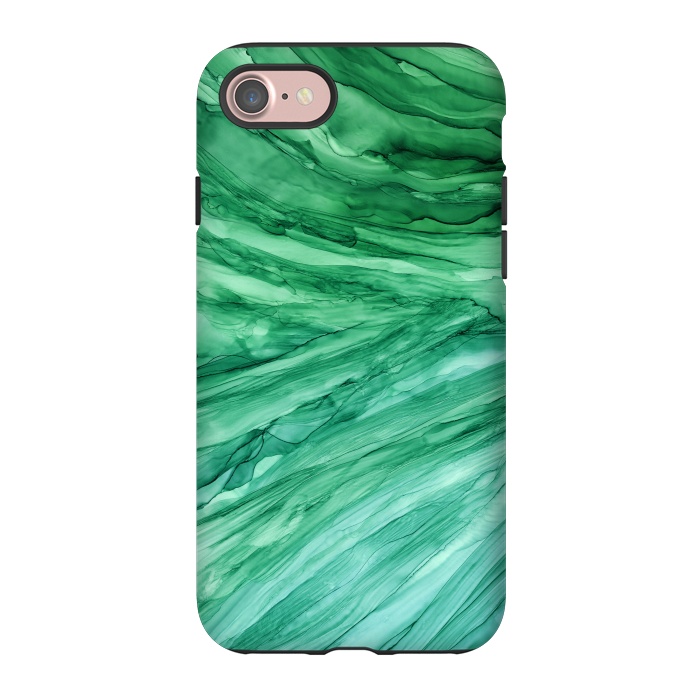 iPhone 7 StrongFit Emerald Green Marble by Becky Starsmore