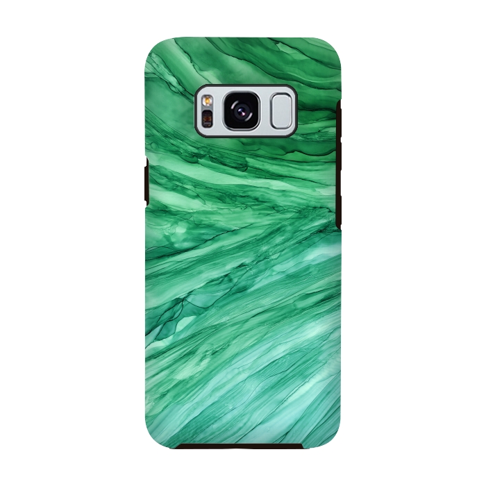 Galaxy S8 StrongFit Emerald Green Marble by Becky Starsmore
