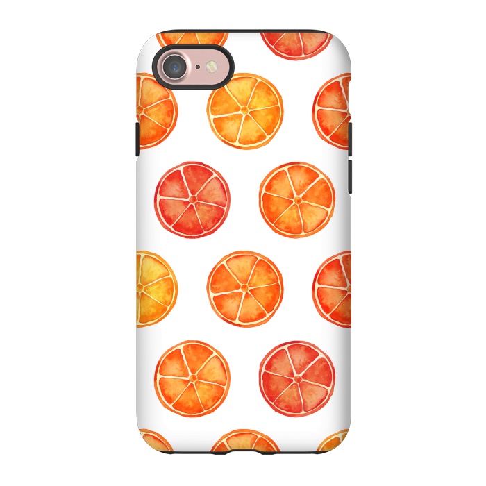 iPhone 7 StrongFit Orange Slices Citrus Print by Becky Starsmore