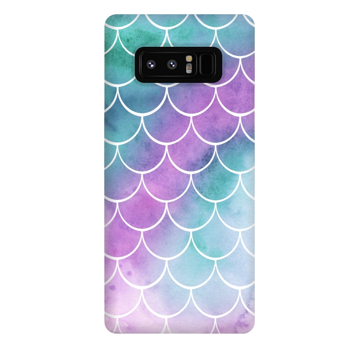 Galaxy Note 8 StrongFit Dreamy Pastel Mermaid Scales by Becky Starsmore