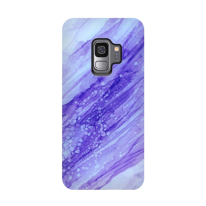 Galaxy S9 StrongFit Purple Marble Print by Becky Starsmore