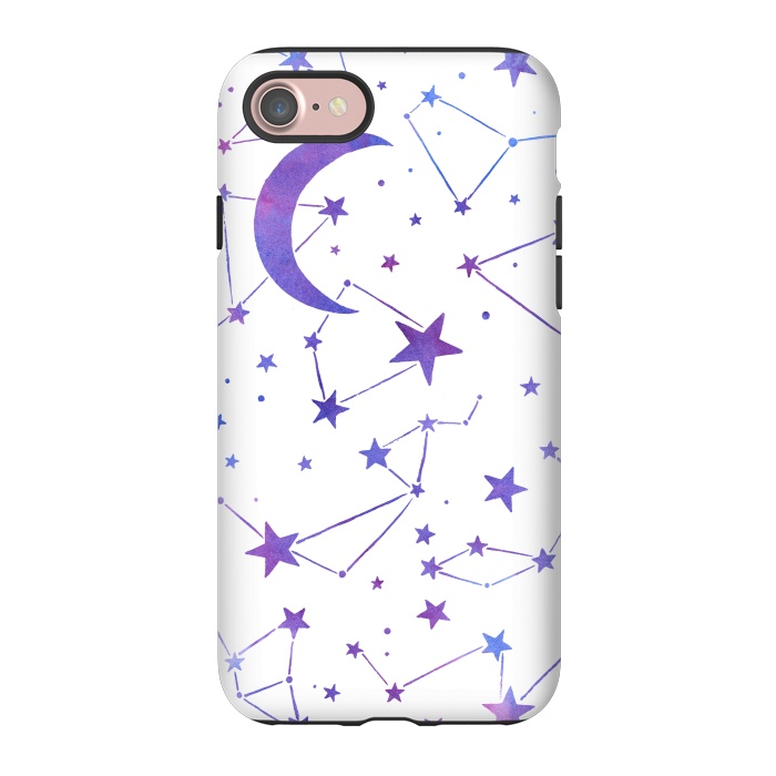 iPhone 7 StrongFit Watercolor Star And Moon Constellations by Becky Starsmore