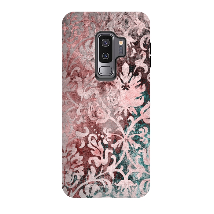 Galaxy S9 plus StrongFit Rosegold Damask 2 by Andrea Haase