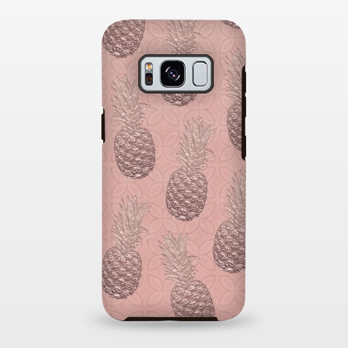 Galaxy S8 plus StrongFit Shiny Pink Pineapple by Andrea Haase