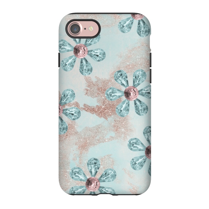 iPhone 7 StrongFit Rhinesone Flower Sparkle by Andrea Haase