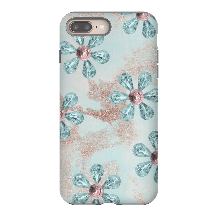 iPhone 7 plus StrongFit Rhinesone Flower Sparkle by Andrea Haase