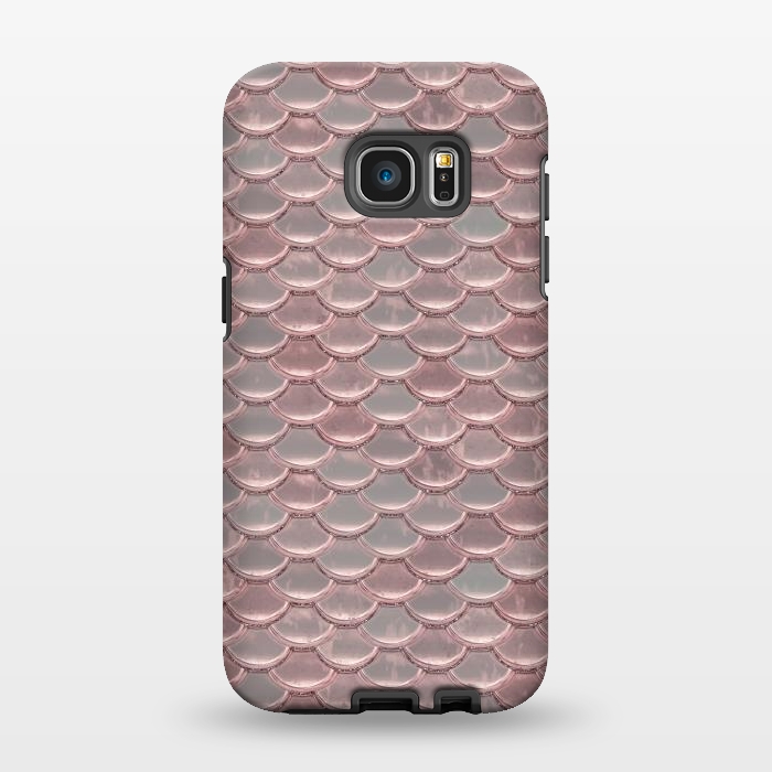 Galaxy S7 EDGE StrongFit Pink Snake Skin by Andrea Haase