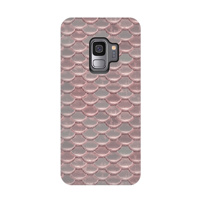 Galaxy S9 StrongFit Pink Snake Skin by Andrea Haase