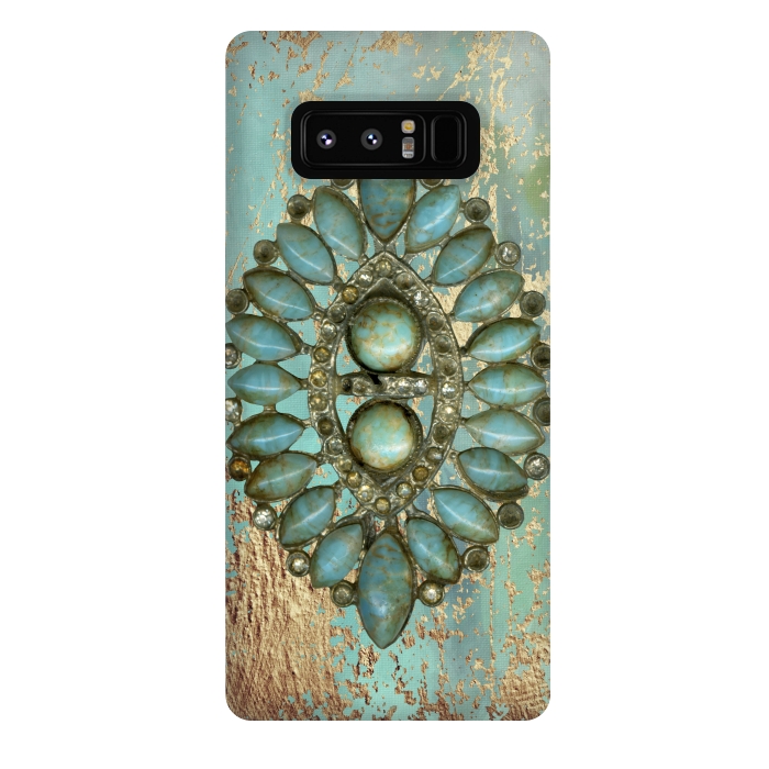 Galaxy Note 8 StrongFit Turquoise Embellishment by Andrea Haase