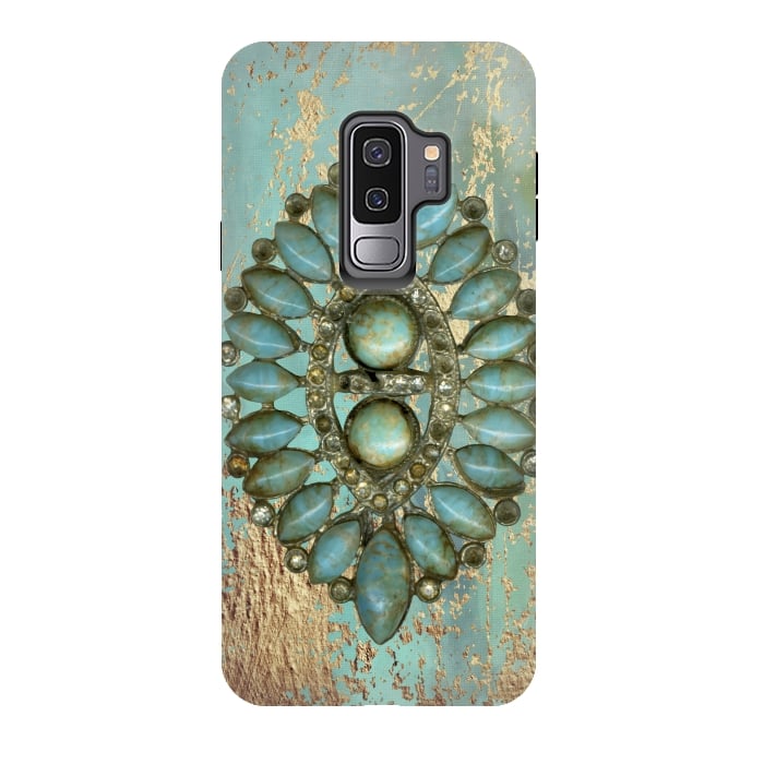 Galaxy S9 plus StrongFit Turquoise Embellishment by Andrea Haase