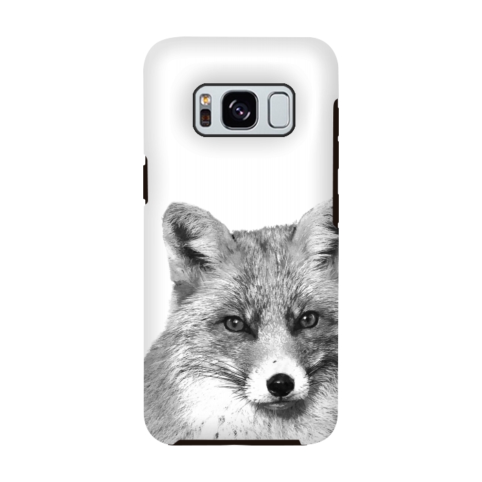 Galaxy S8 StrongFit Black and White Fox by Alemi