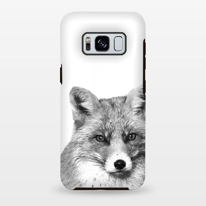Galaxy S8 plus StrongFit Black and White Fox by Alemi