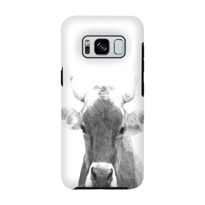 Galaxy S8 StrongFit Black and White Cow by Alemi