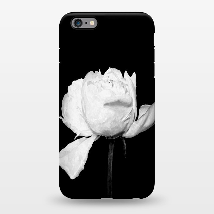 iPhone 6/6s plus StrongFit White Peony Black Background by Alemi