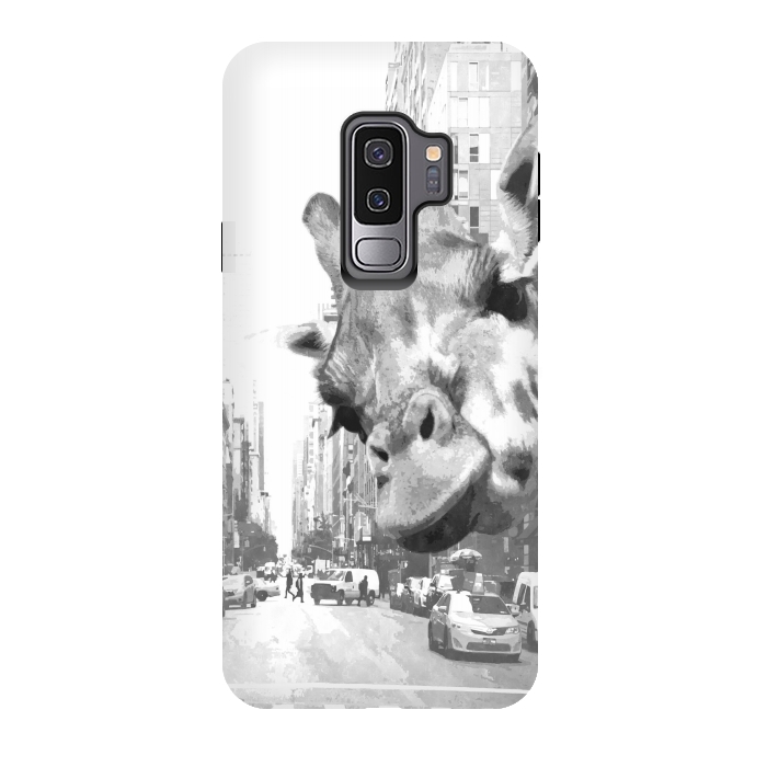 Galaxy S9 plus StrongFit Black and White Selfie Giraffe in NYC by Alemi