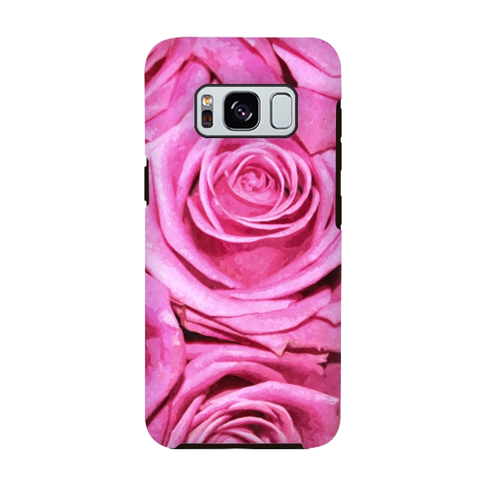 Galaxy S8 StrongFit Pink Roses  by Alemi