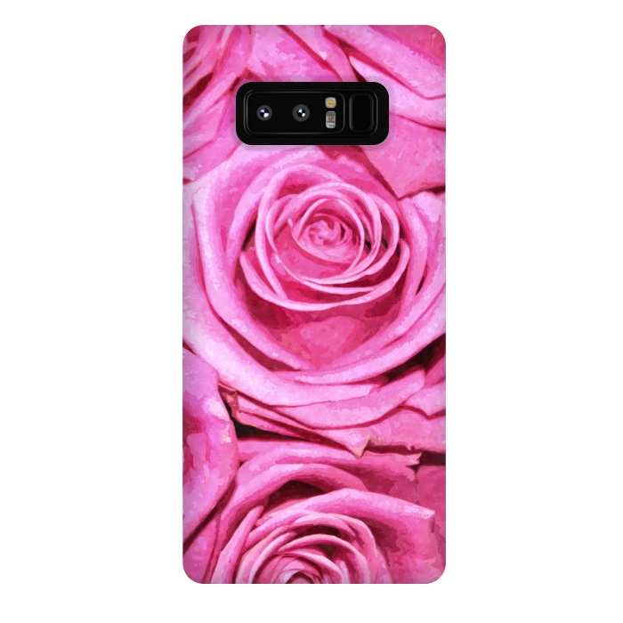 Galaxy Note 8 StrongFit Pink Roses  by Alemi