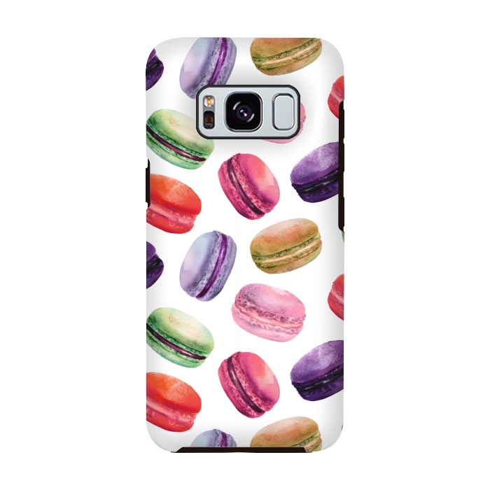 Galaxy S8 StrongFit Macaroon Dance on White by DaDo ART