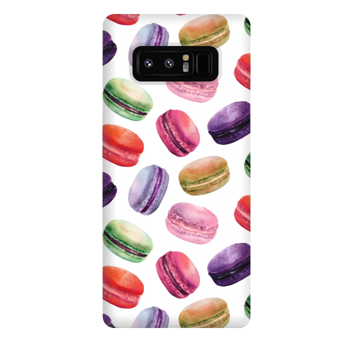 Galaxy Note 8 StrongFit Macaroon Dance on White by DaDo ART