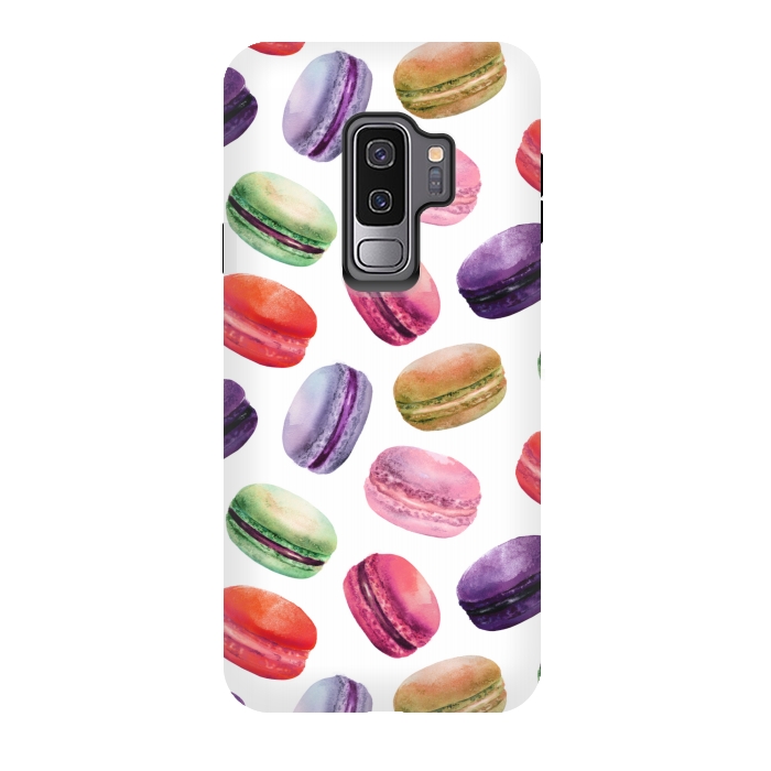 Galaxy S9 plus StrongFit Macaroon Dance on White by DaDo ART