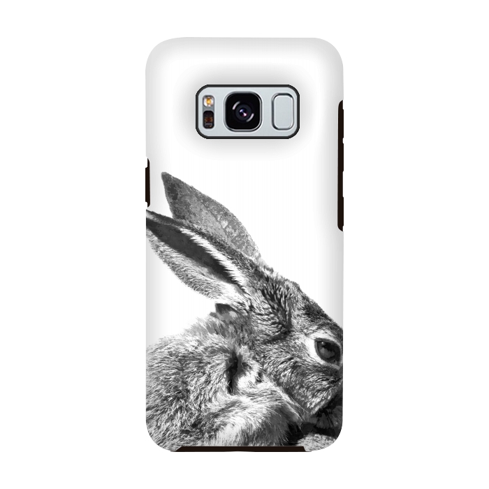 Galaxy S8 StrongFit Black and White Rabbit by Alemi