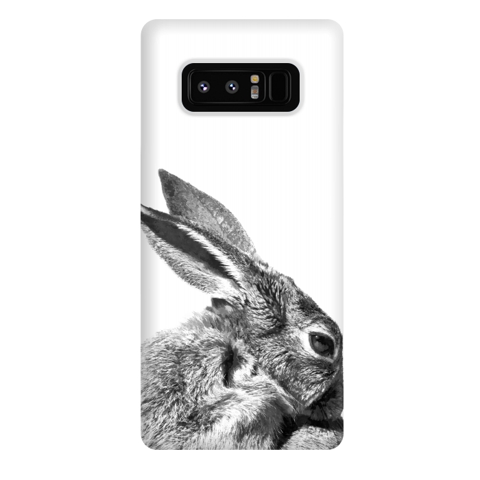 Galaxy Note 8 StrongFit Black and White Rabbit by Alemi