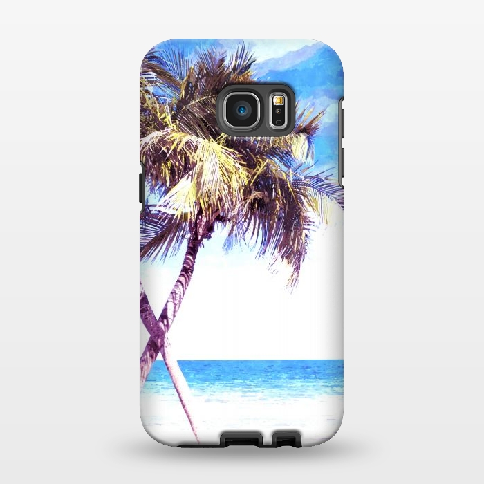 Galaxy S7 EDGE StrongFit Palm Trees Beach by Alemi