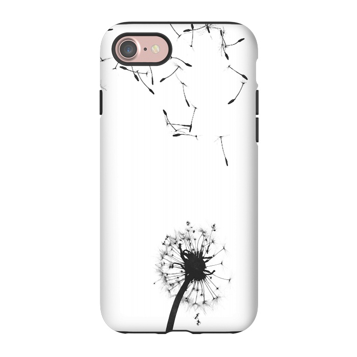 iPhone 7 StrongFit Black and White Dandelion #2 by Alemi