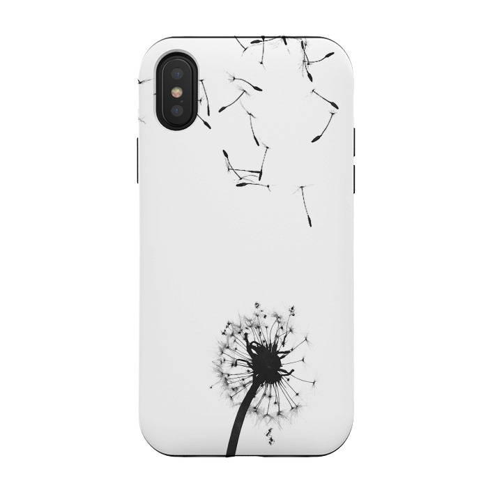 iPhone Xs / X StrongFit Black and White Dandelion #2 by Alemi