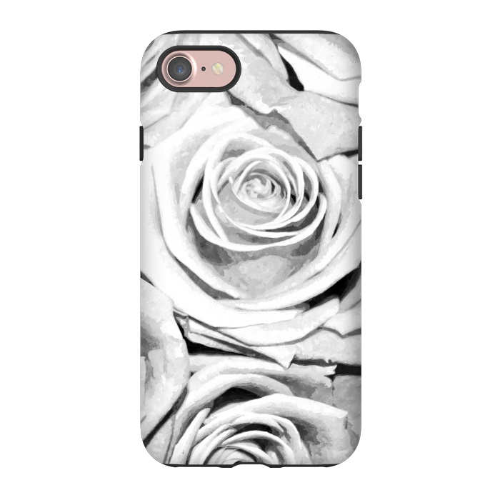 iPhone 7 StrongFit Black and White Roses by Alemi