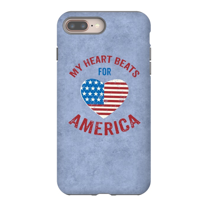 iPhone 7 plus StrongFit My Heart For America  by Andrea Haase