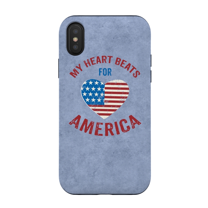 iPhone Xs / X StrongFit My Heart For America  by Andrea Haase