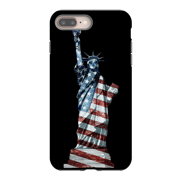 iPhone 7 plus StrongFit Lady Of Liberty Stars And Stripes by Andrea Haase